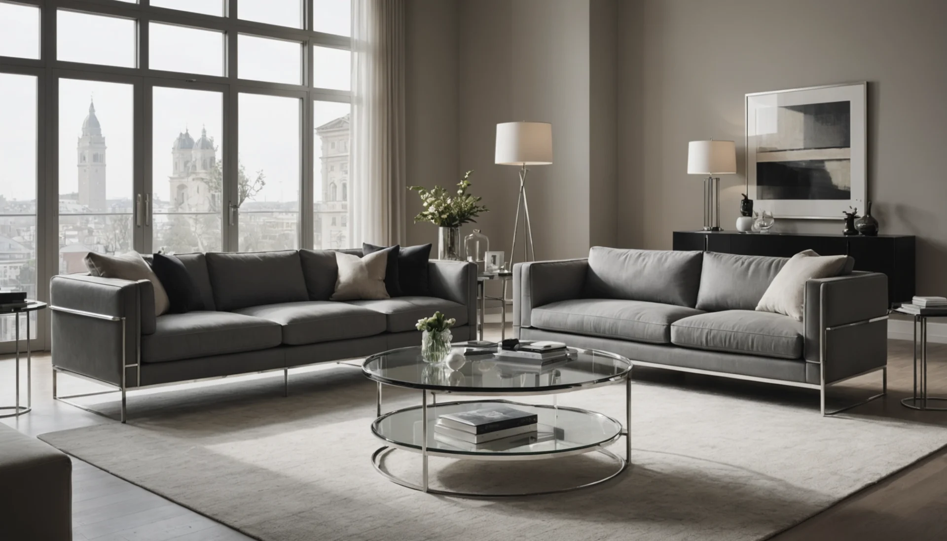 table basse en verre design italien