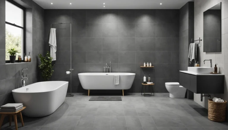 carrelage gris salle de bain