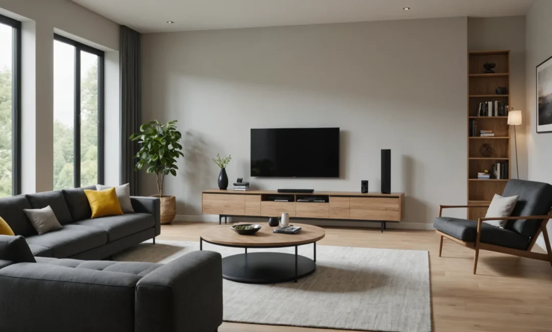 télévision autonome dans la pièce